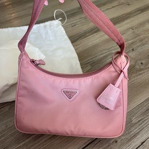 Pink Prada Nylon Shoulder Bag 2000 Re-edition